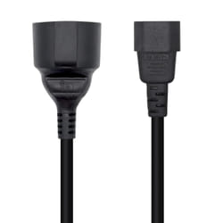 AISENS A132-0467 power cable Black 0.25 m C14 coupler CEE7/7