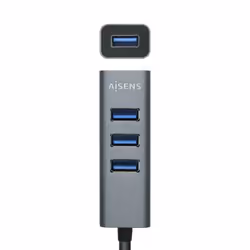AISENS A106-0507 interface hub USB 3.2 Gen 1 (3.1 Gen 1) Type-A 5000 Mbit/s Grey - Additional view 2
