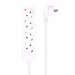 AISENS A154-0533, 1.4 m, Indoor, Type F, Type F (CEE 7/4), Angled, 1.5 mm²