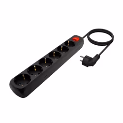 AISENS A154-0536 power extension 1.4 m 6 AC outlet(s) Indoor Black
