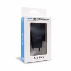 AISENS ASCH-1PD20-BK mobile device charger GPS, MP3, MP4, Mobile phone, Smartphone, Tablet Black AC Indoor