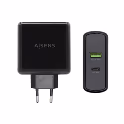 AISENS ASCH-2PD30QC-BK, Indoor, AC, 20 V, Black