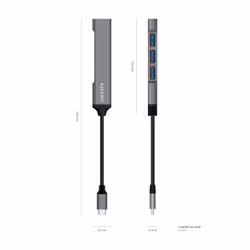 AISENS A109-0541 interface hub USB 3.2 Gen 1 (3.1 Gen 1) Type-C 5000 Mbit/s Grey - Additional view 4