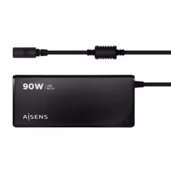 AISENS Cargador 90 W Automatico Universal Multitension Para Portatil Con 12 Conectores + USB-A QC.3.0, Universal, Indoor, 100 ...