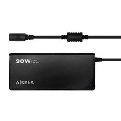 AISENS Cargador 90 W Automatico Universal Multitension Para Portatil Con 12 Conectores + USB-A QC.3.0