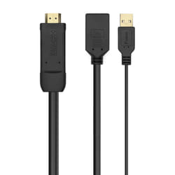 AISENS A122-0642 video cable adapter 0.1 m HDMI Type A (Standard) DisplayPort + USB Type-A Black