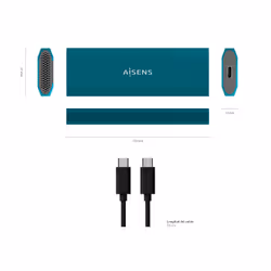 AISENS ASM2-019BLU storage drive enclosure SSD enclosure Blue M.2