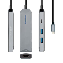AISENS ASUC-4P002-GR laptop dock/port replicator Wired USB 3.2 Gen 1 (3.1 Gen 1) Type-C Grey