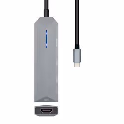 AISENS ASUC-4P002-GR laptop dock/port replicator Wired USB 3.2 Gen 1 (3.1 Gen 1) Type-C Grey