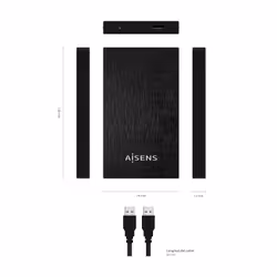 AISENS ASE-2523B storage drive enclosure HDD enclosure Black 2.5" - Additional view 3