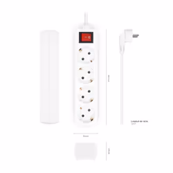 AISENS A154-0649 power extension 1.4 m 4 AC outlet(s) Indoor White
