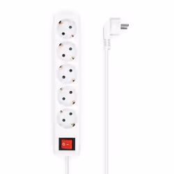 AISENS A154-0651, 1.4 m, Indoor, Type F, Type F (CEE 7/4), Angled, 1.5 mm²