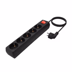 AISENS A154-0652 power extension 1.4 m 5 AC outlet(s) Indoor Black