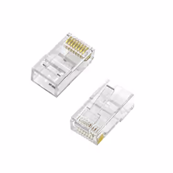 AISENS A139-0657, RJ-45, Transparent, Male, Straight, Cat6, U/UTP (UTP)