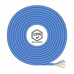 AISENS Network Cable RJ45 LSZH CPR Dca CAT.6 UTP AWG24, Blue, 100 m, 100 m, Cat6, U/UTP (UTP), Blue