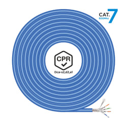 AISENS Network Cable RJ45 LSZH CPR Dca CAT.7 600 MHZ S/FTP AWG23, Blue, 100 m
