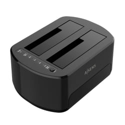 AISENS Dual Bay Docking Station ASDS-D03B SATA 2.5/3.5 to USB 3.0/3.1 Gen1, Clone, Black