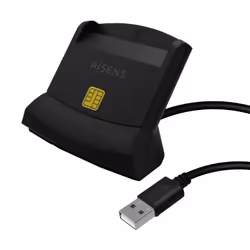 AISENS DNI Smart Card Reader, Black