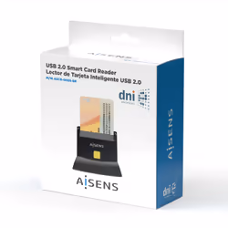 AISENS DNI Smart Card Reader, Black