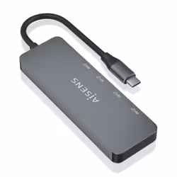 AISENS USB 3.2 Gen2 Hub 10G USB-C, USB-C/M-2xUSB-C/H-2xUSB-A/H, Grey, 15cm