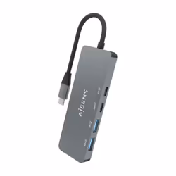 AISENS USB 3.2 Gen2 Hub 10G USB-C, USB-C/M-2xUSB-C/H-2xUSB-A/H, Grey, 15cm