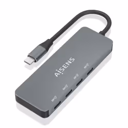 AISENS USB 3.2 Gen2 Hub 10G USB-C, USB-C/M-4xUSB-C/H, Grey, 15cm, USB 3.2 Gen 2 (3.1 Gen 2) Type-C, USB 3.2 Gen 2 (3.1 Gen 2) ...