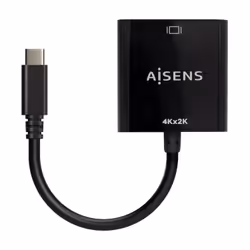 AISENS USB-C to HDMI 4K@30Hz converter, USB-C/M-HDMI/H, Black, 15cm
