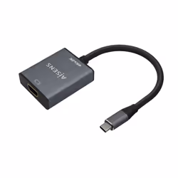 AISENS Aluminum USB-C to HDMI 4K@30Hz Converter, USB-C/M-HDMI/H, Grey, 15cm, 0.15 m, USB Type-C, HDMI Type A (Standard), Male ...