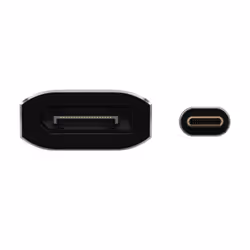 AISENS Aluminum USB-C to Displayport 8K@60Hz Converter, USB-C/M-DP/H, Black, 15cm