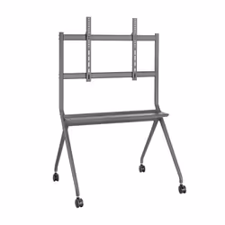 AISENS PRO Floor Stand with Wheel, 1 Tray for Interactive Screen/TV 120Kg from 50-86, Black, 120 kg, 127 cm (50"), 2.18 m (86 ...