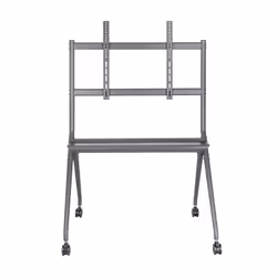 AISENS PRO Floor Stand with Wheel, 1 Tray for Interactive Screen/TV 120Kg from 50-86, Black