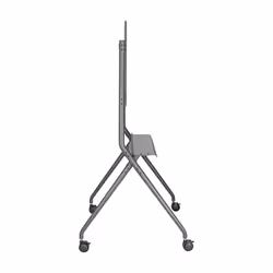 AISENS PRO Floor Stand with Wheel, 1 Tray for Interactive Screen/TV 120Kg from 50-86, Black - Additional view 4