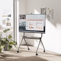 AISENS PRO Floor Stand with Wheel, 1 Tray for Interactive Screen/TV 120Kg from 50-86, Black - Additional view 7