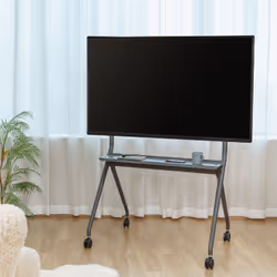 AISENS PRO Floor Stand with Wheel, 1 Tray for Interactive Screen/TV 120Kg from 50-86, Black - Additional view 8