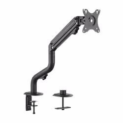 AISENS Table Support ECO Swivel and Tilt Counterweight for Monitor/TV 8Kg (3 Pivots, 1 Arm) from 17-32, Black, Clamp/Bolt-thr ...