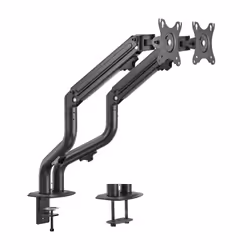 AISENS Table Stand ECO Swivel and Tilt Counterweight for Monitor/TV 8Kg (3 Pivots, 2 Arms) from 17-32, Black