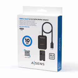 AISENS USB-C Dock M.2 (NGFF) ASUC-M2D011-BK SATA/NVMe to USB3.1 Gen2, Black - Additional view 4