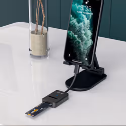 AISENS USB-C Dock M.2 (NGFF) ASUC-M2D011-BK SATA/NVMe to USB3.1 Gen2, Black - Additional view 6
