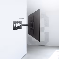 AISENS PRO Swivel, Tilt and Level Support for Monitor/TV 120Kg from 60-120, Black - Additional view 6