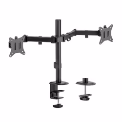 AISENS ECO Swivel and Tilt Table Mount for Monitor/TV 9Kg (3 Pivots, 2 Arms) from 17-32, Black, Clamp/Bolt-through, 18 kg, 43 ...
