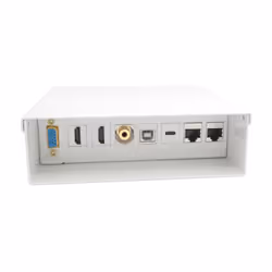 AISENS Junction Box VGA+JACK3.5+2xHDMI+1xUSB-C+1xUSB-B+2xRJ45 Cat.6A STP, White, Multimedia connection box, Universal, Any br ...