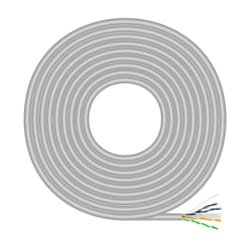 AISENS Network Cable RJ45 Cat.6 Rigid UTP AWG23 CCA (Alloy), Grey, 500m