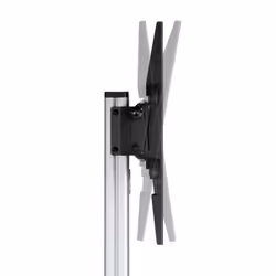 AISENS Soporte de Suelo con Rueda, Bandeja para DVD para Monitor/TV 50Kg de 37-86, Negro-Plata