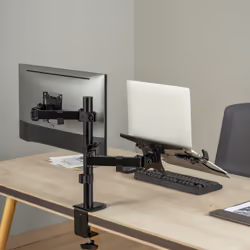 AISENS Swivel and Tilt Table Support for Laptop and Monitor/TV 9Kg from 17-32, Black - Additional view 5