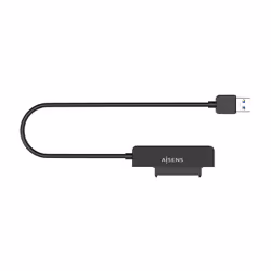 AISENS SATA to USB-A USB3.0/USB3.1 Gen1 Adapter for 2.5″ Hard Drives, Black, HDD enclosure, 2.5", Serial ATA, Serial ATA II,  ...