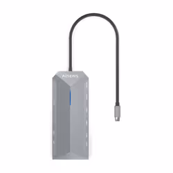 AISENS USB-C Dock 12 in 1, USB-C A 2xHDMI, 1xRJ45, 3xUSB-A, 2xUSB-C, 1xUSB-C PD, 1xAudio, 1xSD, 1xMicro SD, Grey, 30cm