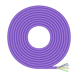 AISENS RJ45 LSZH Cat.6 UTP Rigid Network Cable AWG23 CCA (Alloy), Violet, 305M