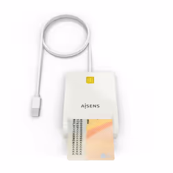 AISENS DNI Smart Card Reader, White
