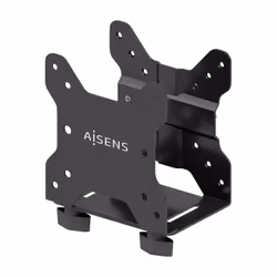 AISENS Versatile Installation Support for Mini PC, Black, Monitor stand-mounted CPU holder, USFF, 5 kg, 50 x 50,75 x 75,100 x ...