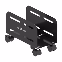 AISENS Adjustable Metal Floor Stand for CPU, Black